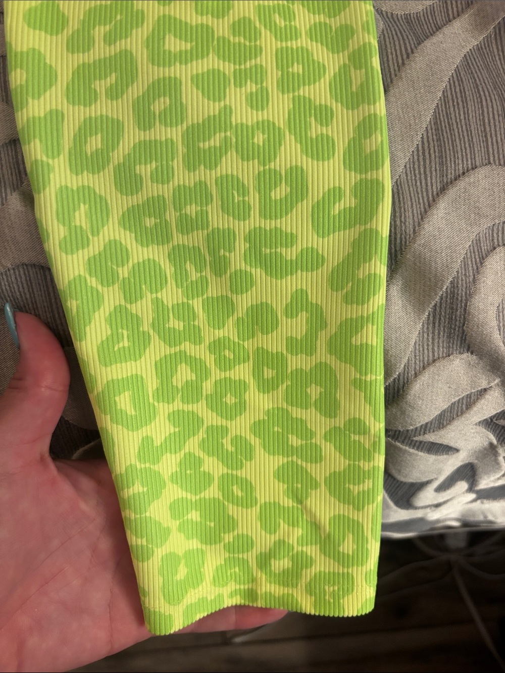 Beach Riot Neon Lime Leopard-Print Leggings - Picture 3 of 4